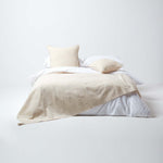 Cotton Rajput Ribbed Throw | 255cm x 360cm | Natural