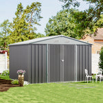 10x8ft Metal Storage Shed Storage Shed With Lockable Door