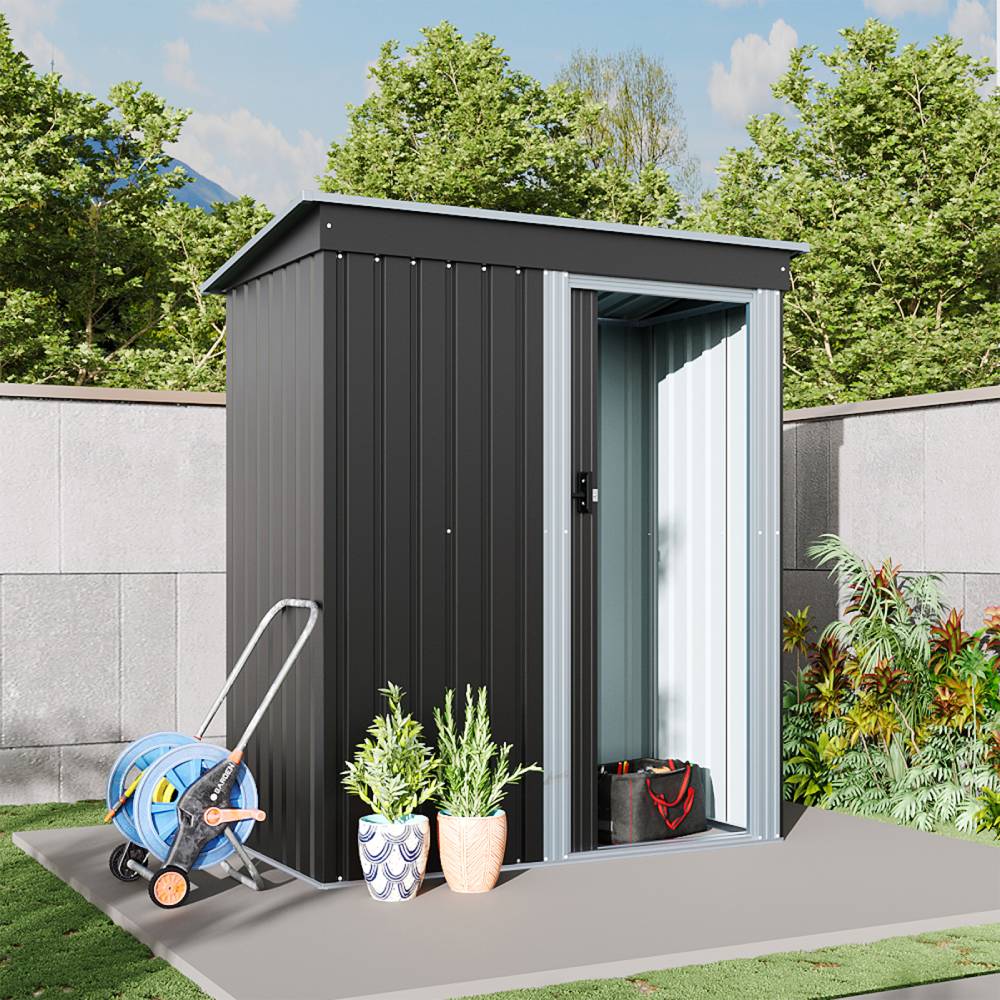 3 X 5ft Outdoor Metal Storage Shed With Lockable Door