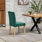 Set Of 2 Maiolo Velvet Dining Chairs | Green