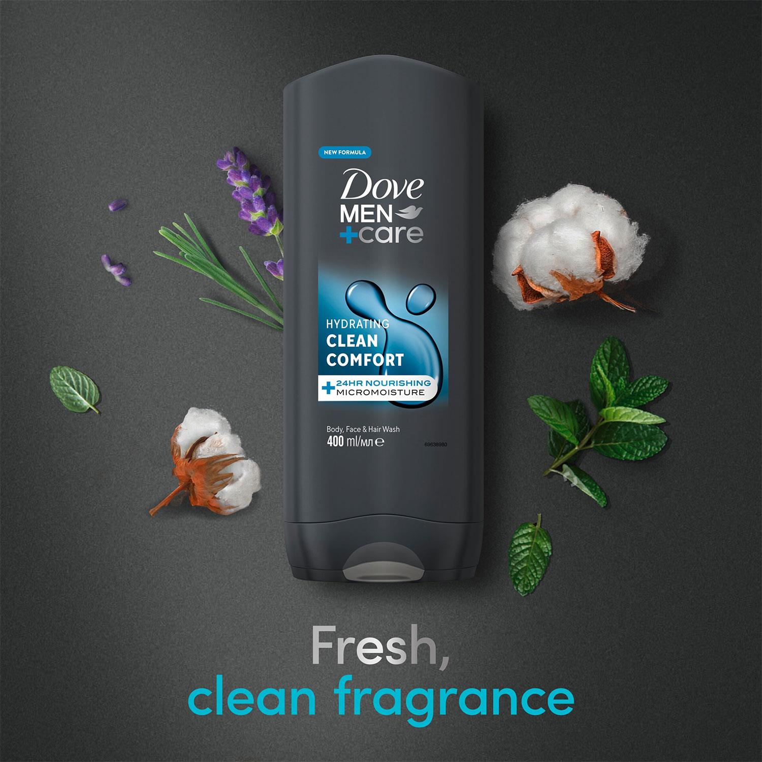 Men+care Hydrating Clean Comfort 3-in-1 Hair, Body And Face Wash, 3 Pack