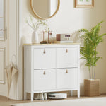 4 Drawer Shoe Cabinet For Hallway | White