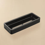 Bathroom Shelf Rectangular, 30 Cm Black Matt Metal & Plastic Wall-mounted