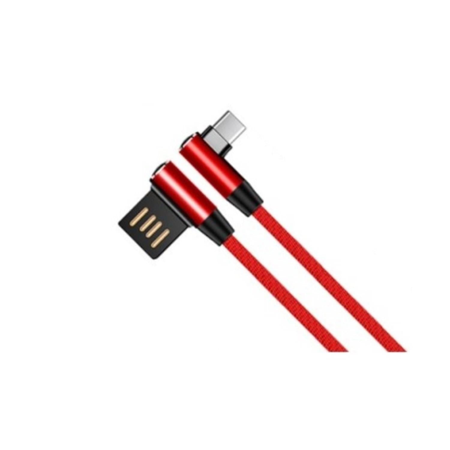Flexible And Wrest Resistant Universal Type-c Aluminium Cable, Red