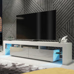 Nova Tv Unit 200cm With Led Lights | Grey