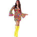 60s Rainbow Peace Hippie Costume | Plus X1