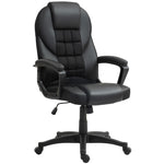 High Back Pu Executive Leather Desk Hair | Black