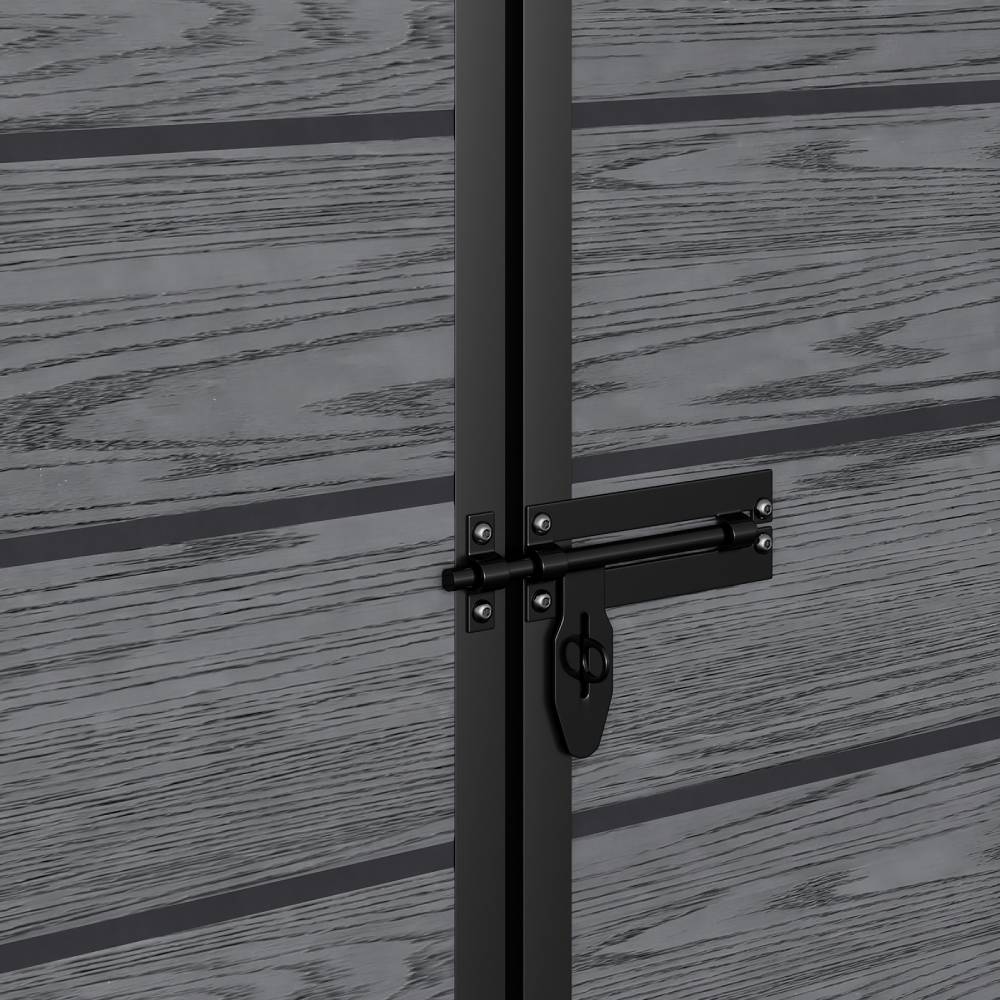 8x4ft Outdoor Plastic Storage Shed With Floor, Window, 2 Vents & Double Lockable Doors,wood Grain Design