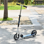 Kick Scooter Commuter Adjustable Height Wheels Foldable Aluminium White