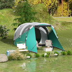 3000mm Waterproof Camping Tent W/ Porch &sewn In Groundsheet