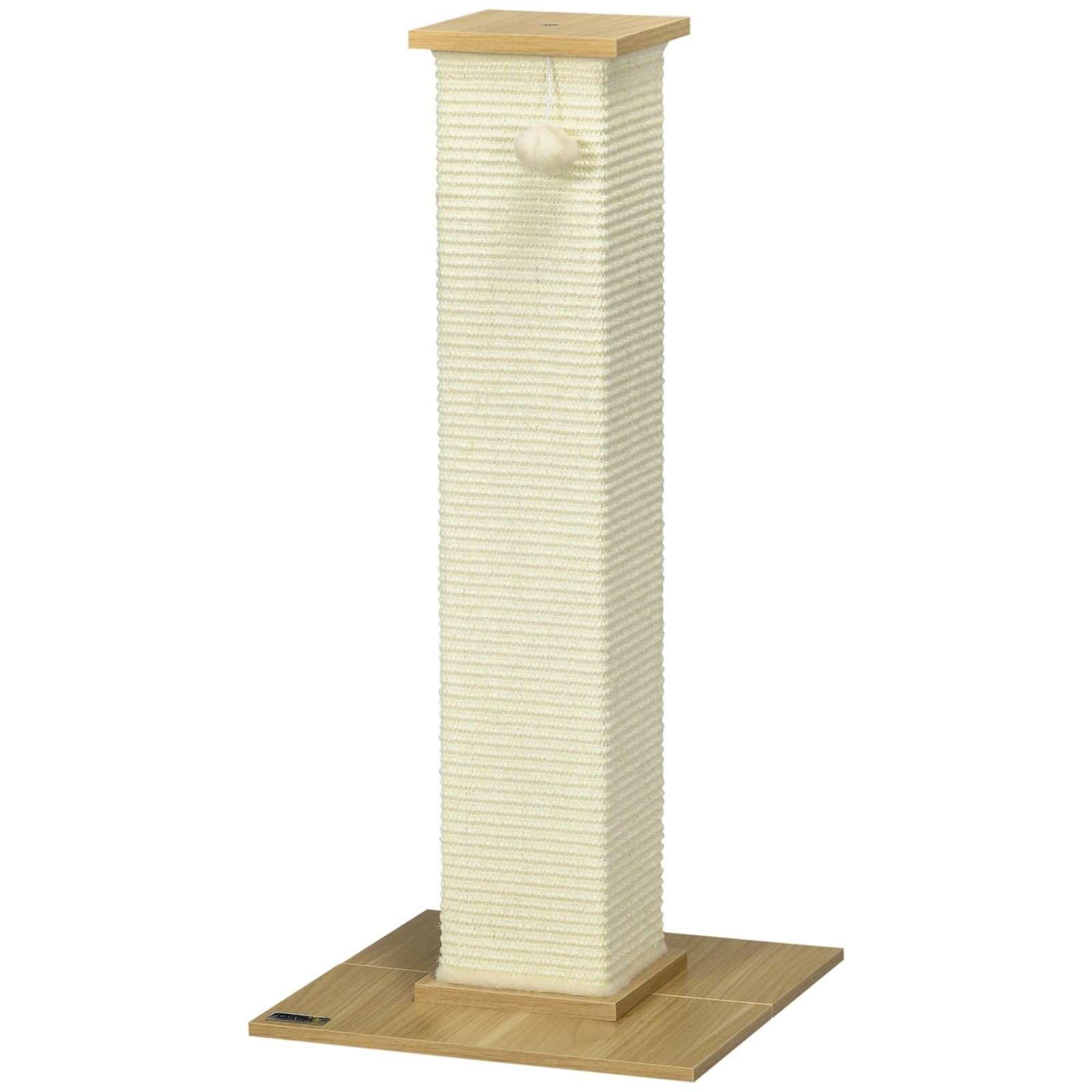 80cm Sisal Rope Scratching Post, Cat Scratching Post - White