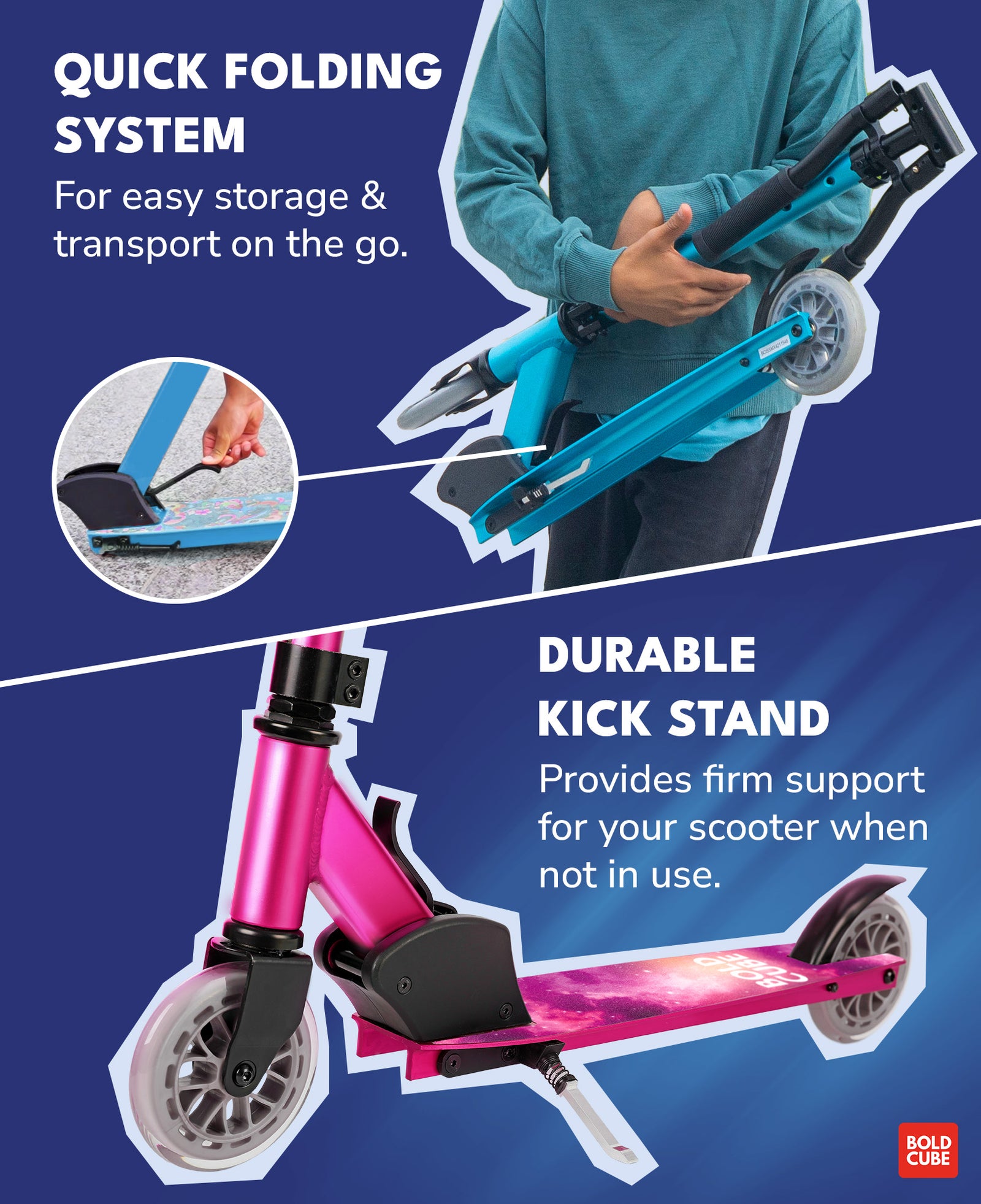 Deluxe 2 Wheel Scooter | Sapphire