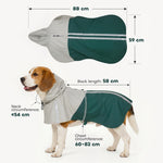 Dog Raincoat With Hood, Dog Rain Jacket | M | Green