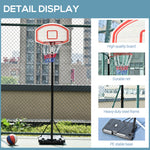 Portable Basketball Stand 175-215cm Hoop Base Net | Black