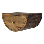 Solid Wood Crescent Floating Bedside