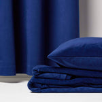 Diamond Quilted Velvet Bed Throw | 150cm x 200cm | Navy Blue