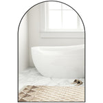 Arch Bathroom Mirror, Modern Wall Mirror With Steel Frame | Large | Black
