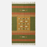 Lundi Kilim  Cotton & Jute Rug | 150cm x 220cm | Green