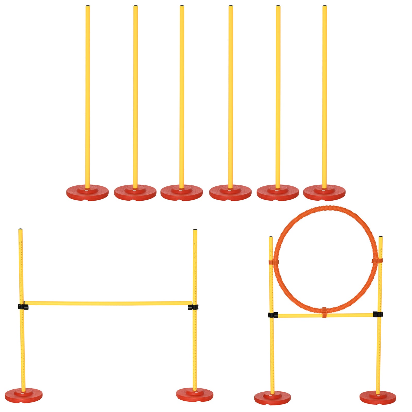 Outdoor 3 Pc Dog Pet Agility Training Garden Starter Obstacle Set For Dog