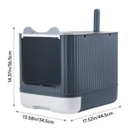 Fully Enclosed Drawer-style Cat Litter Box With Uv Sterilization Lamp