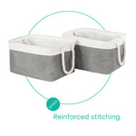 Livivo Large Fabric Storage Baskets With Rope Handles