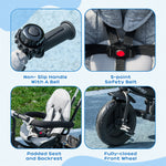 6 In 1 Kids Trike, Stroller With Parent Handle | Grey