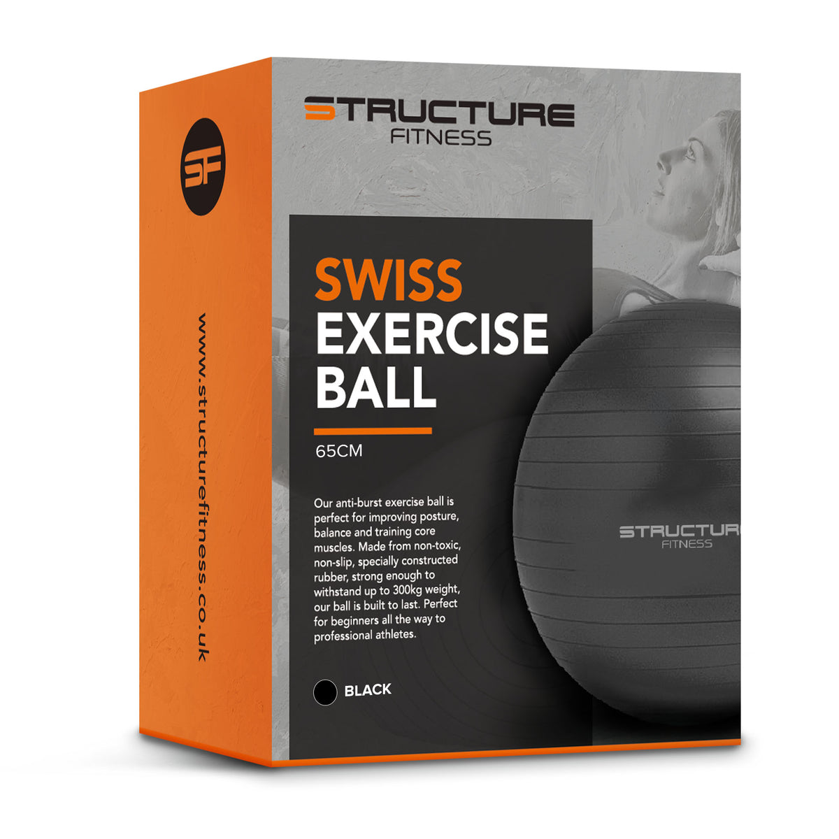 Structure Fitness Anti Burst Yoga Exercise Gym Ball With Hand Pump