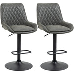 Adjustable Bar Chairs 360° Swivel Kitchen | Dark Gray