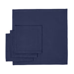 Plain Cotton Fabric 4 Napkins Set | 45cm x 45cm | Navy Blue