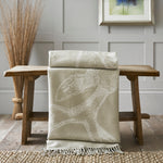 Stag Tartan Faux Cashmere Large Throw | Beige