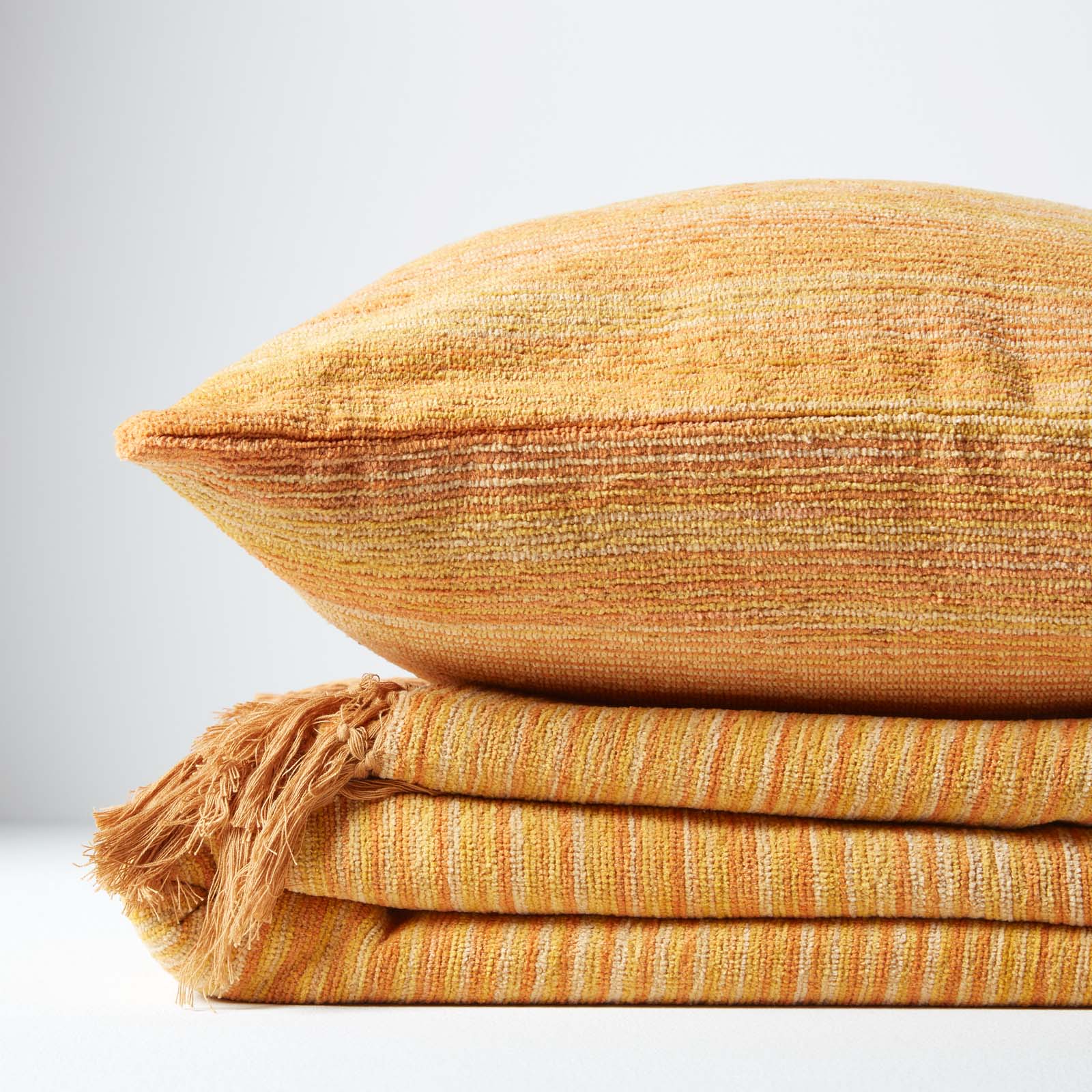 Bed Sofa Throw Cotton Chenille Tie Dye | 220cm x 240cm | Rust