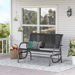 2-person Patio Glider Bench Gliding Chair Loveseat W/armrest
