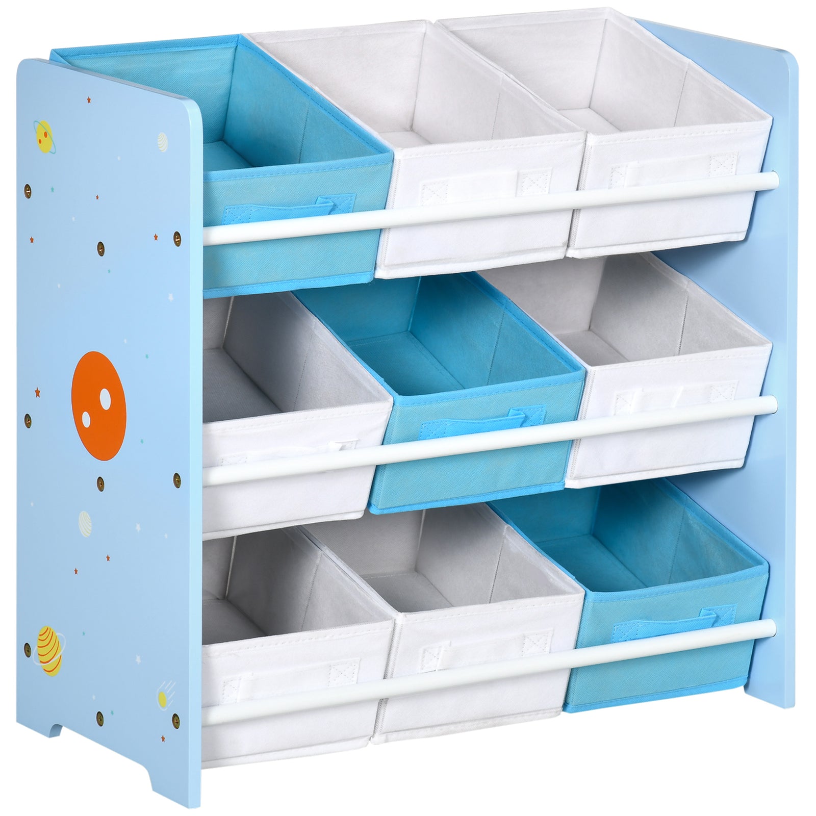 Storage Unit W/9 Removable Storage Baskets For Nursery Playroom | Blue