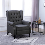 Manual Reclining Armchair W/ Footrest | Dark Grey