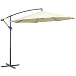 3m Cantilever Parasol Banana Umbrella, Beige