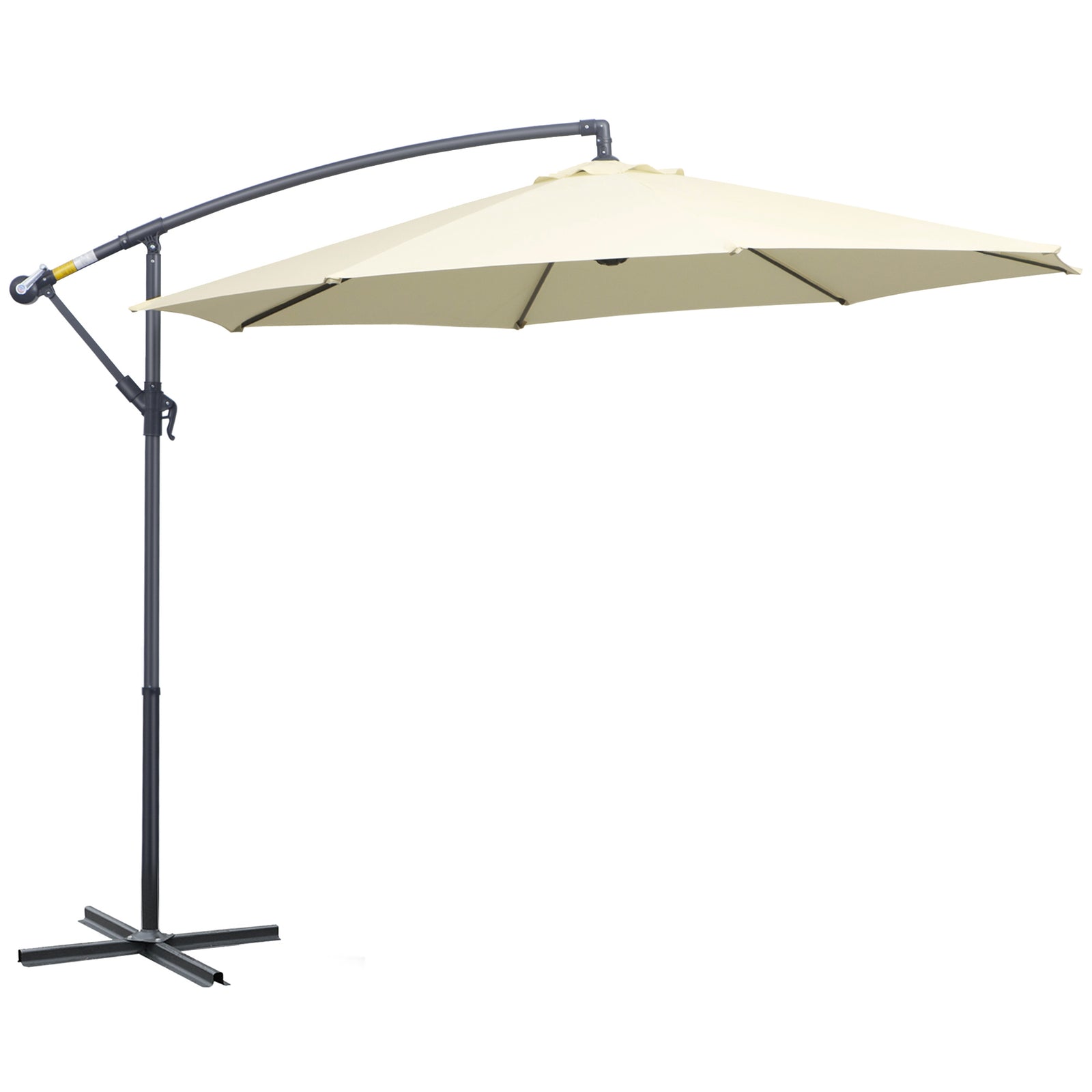 3m Cantilever Parasol Banana Umbrella, Beige