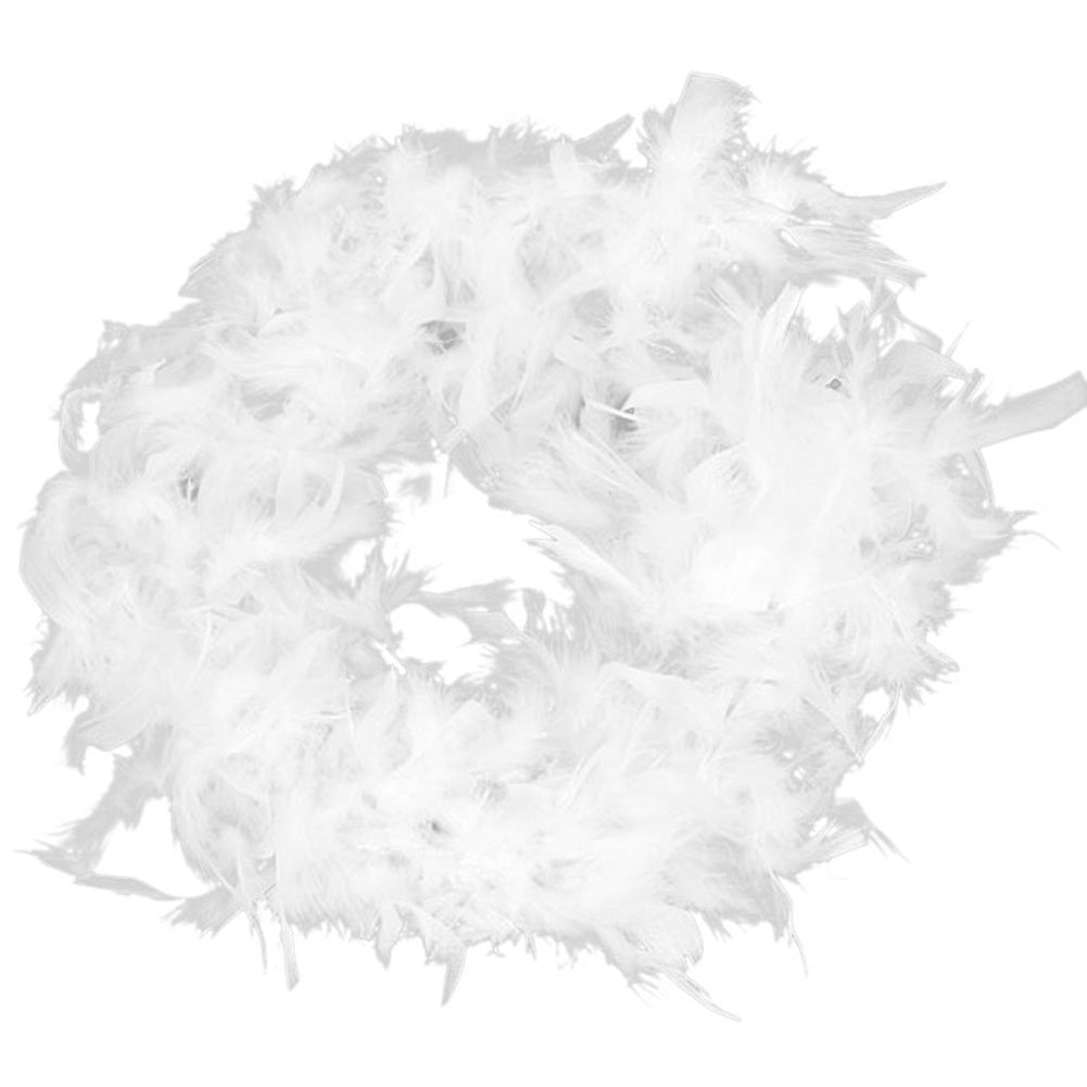 2m White Feather Boa For Party, Wedding, Christmas Tree Decoration