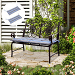 2 Pieces Replacement Cushions For Garden Bench, With Strips | Blue