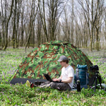 Camping Tent For 2 Person Dome Tent With Storage Pocket | Multi Colour