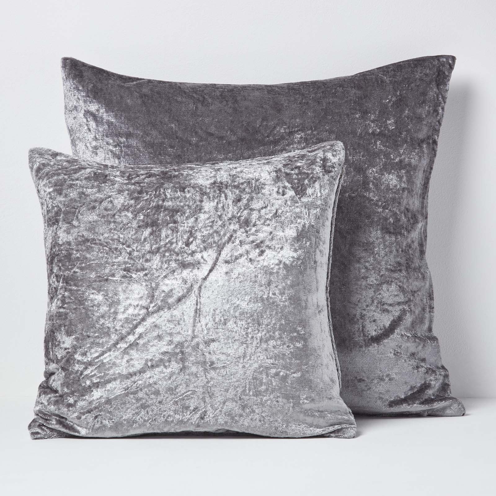 Luxury Crushed Velvet Cushion Cover | 60cm x 60cm | Silver