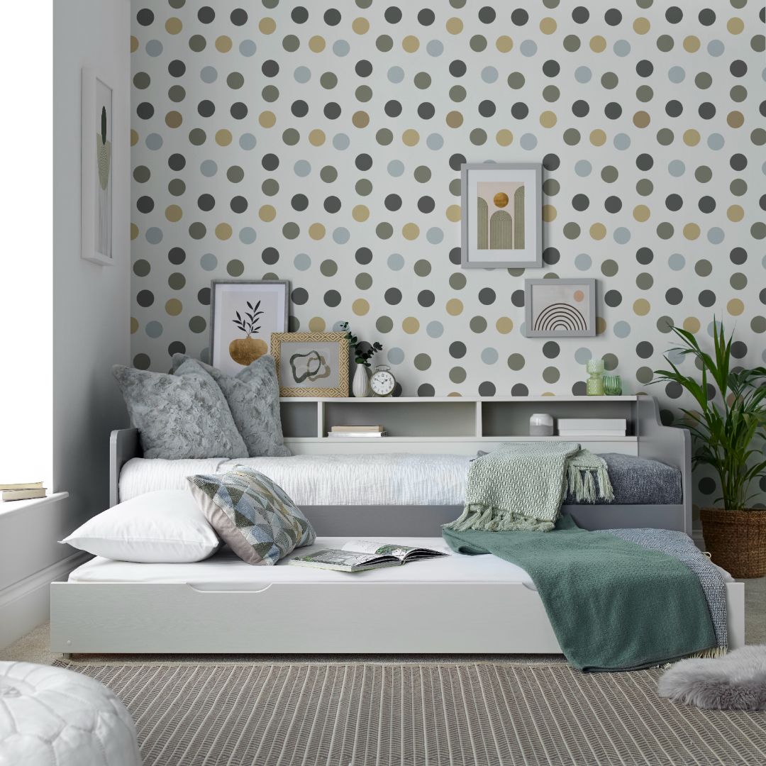 Tyler Guest Bed And Trundle With Pocket Mattresses | Single | Grey