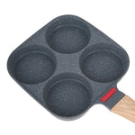 19cm W X 19cm W Non-stick 4-hole Egg Frying Pan With Visible Lid