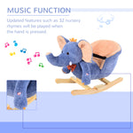 Rocking Horse Ride On Toy Seat Belt Safety Toddler Elephant Music