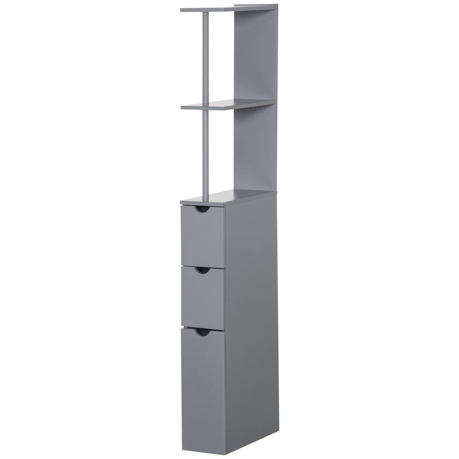 Tall Bathroom Cabinet With Shelf, Drawers | One Size