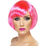 Babe Short Bob Wig With Fringe | Neon Pink