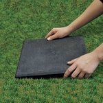 Stomp Stone Square Rubber Stepping Stones - Slate | Set of 6 | Slate