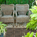 27 Pcs Charcoal Grey Outdoor Flooring Tiles, 2.5㎡ Pack