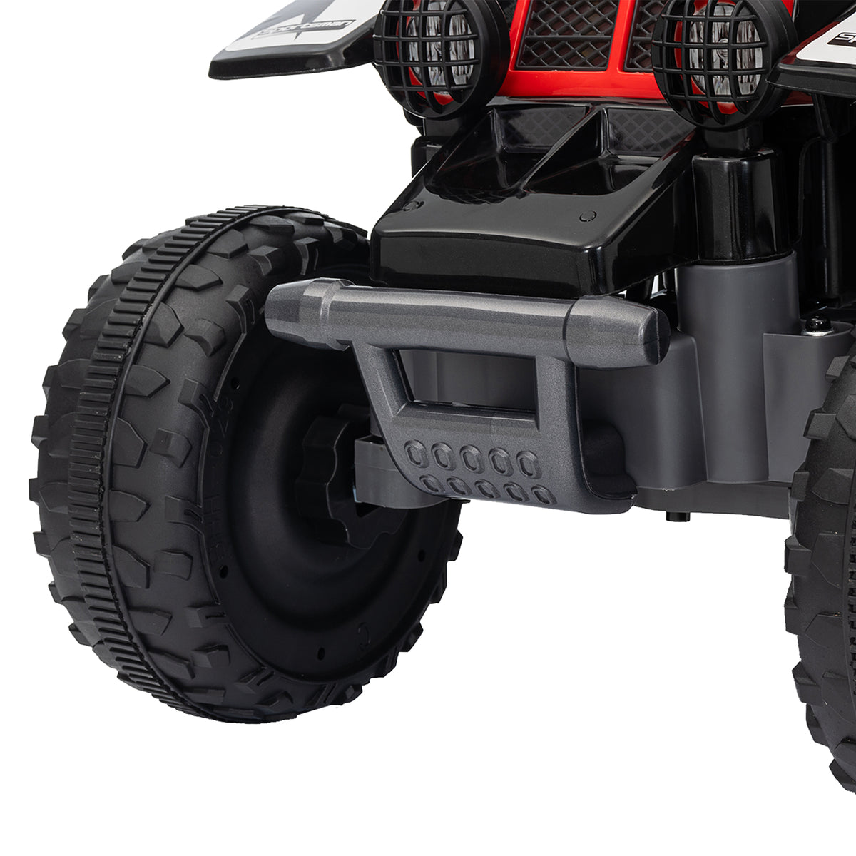 6v Electric Quad Bike, Kids Ride On Atv W/ Forward Backward, Headlights | Black