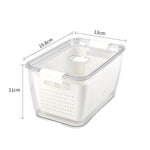 Nested Fridge Storage Container With Removable Colander | Small | White