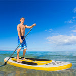 Paddle Board, 10', Non-slip, Bag, 3 Fins | White